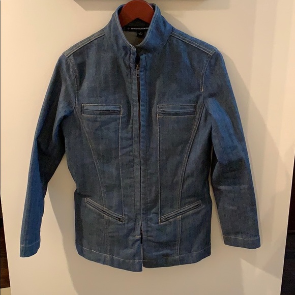 Company Ellen Tracy Zip Up Denim Jacket Sz 6 - Picture 6 of 8